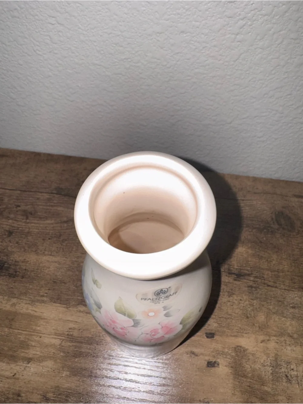 Vintage Pfaltzgraff USA Floral Milk Bottle Vase